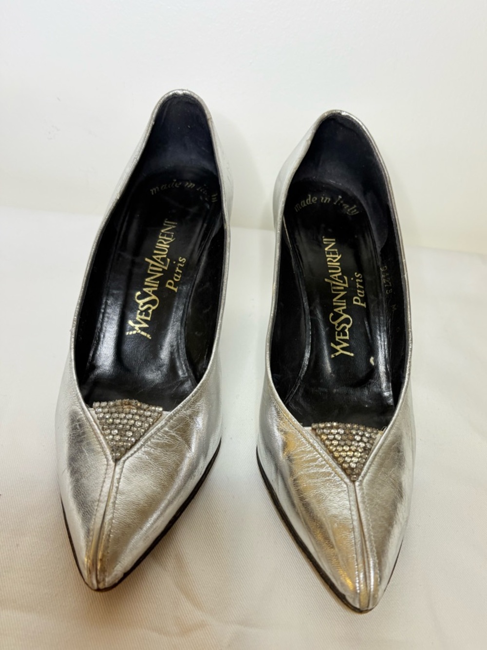 Vintage YSL Silver Pumps